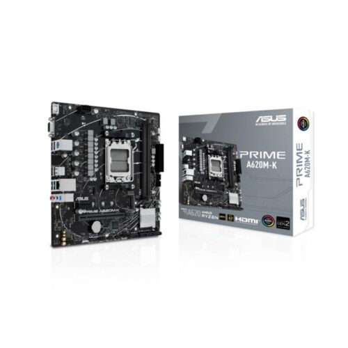 Placa Mae Asus Amd (Am5) Ddr5 Micro Atx - Prime A620m-K