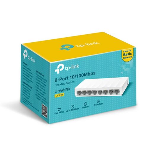 Switch Tp-Link Ls1008(Un) 8 Portas 10/100 Mbps - Tpn0222