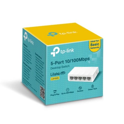 Switch de Mesa Tp-Link Ls1005 5 Portas 10/100mbps Fast Ethernet - Tpn0221